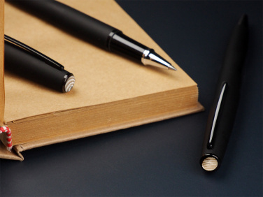 Logo trade promotional giveaways image of: Striped Flint Pen set 1284036