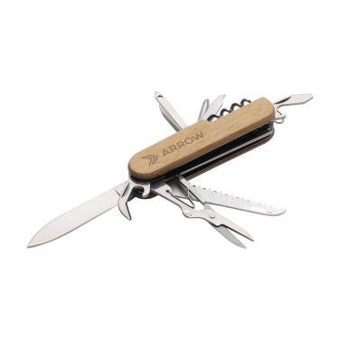 Logo trade promotional gifts picture of: Beechwood Pocket knife