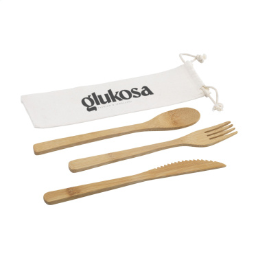 Logo trade promotional giveaways image of: Bambu Cutlery Set