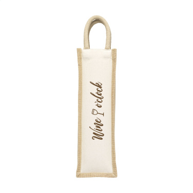 Logotrade advertising product image of: Jute Canvas Wine Bag
