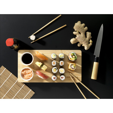 Logo trade promotional giveaway photo of: Temaki Bamboo Sushi Tray gift set