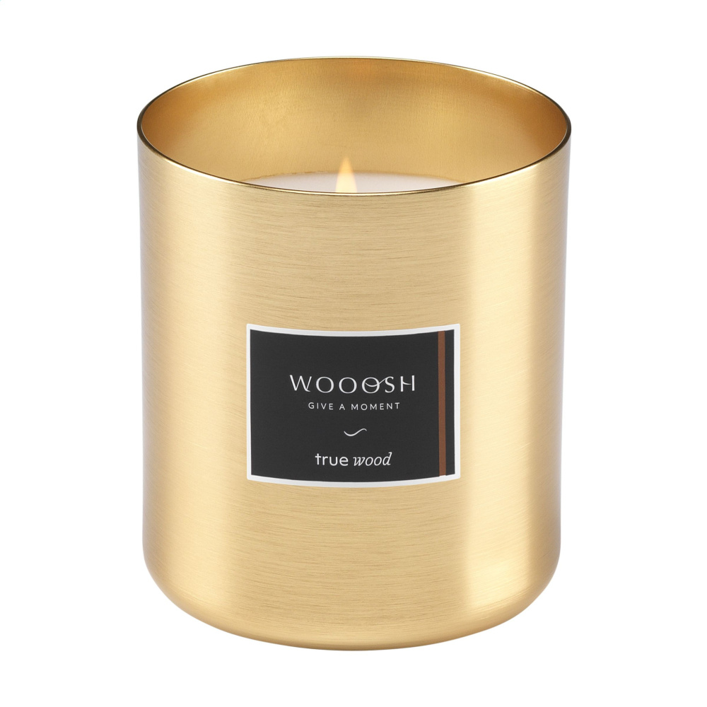 Logo trade promotional merchandise picture of: Wooosh Scented Candle True Wood