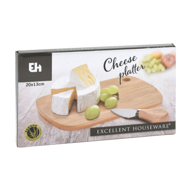 Logo trade promotional items image of: Bamboo Cheese Platter 2-pcs