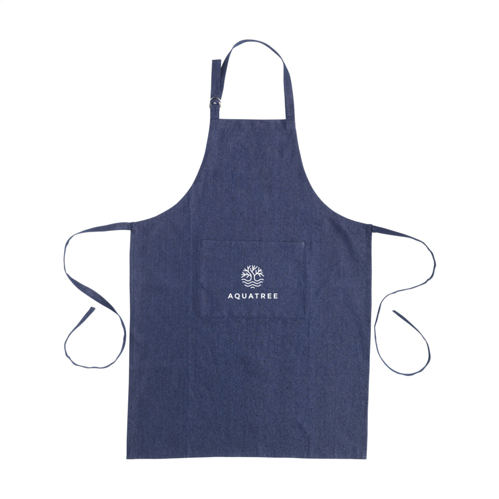 Logotrade promotional item picture of: Apron GRS Recycled Denim (220 g/m²)