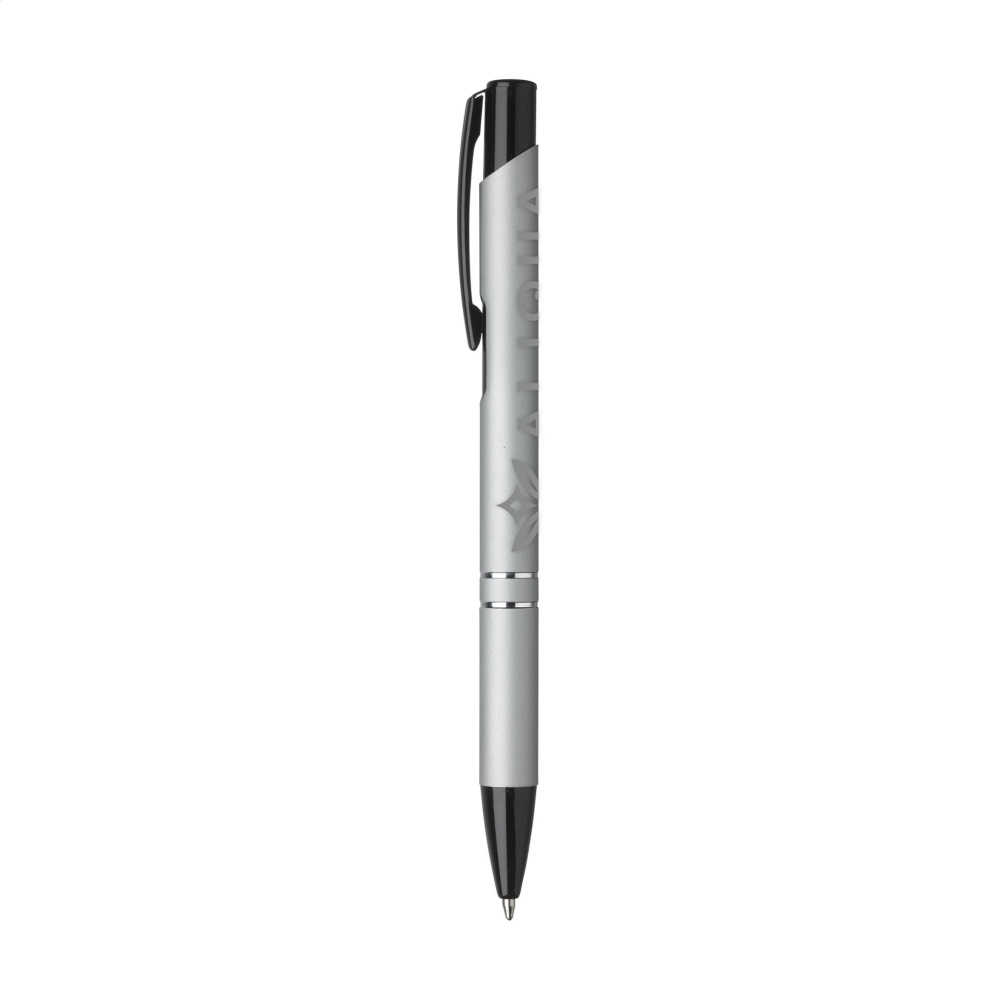 Logo trade corporate gifts picture of: Ebony Rubberised pen