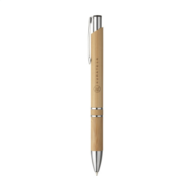 Logo trade promotional giveaways image of: Ebony Bamboo pen