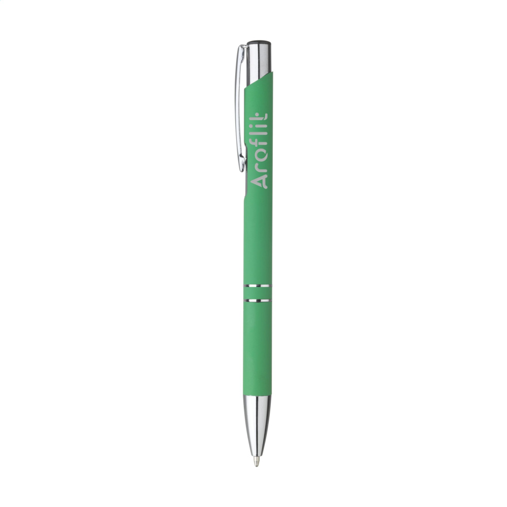 Logo trade corporate gift photo of: Ebony Soft Touch Accent pen