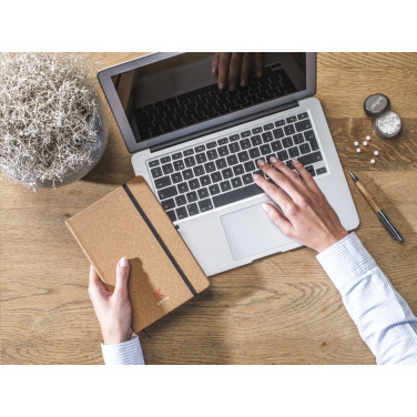 Logo trade promotional items image of: CorkNote A5 Paper notebook