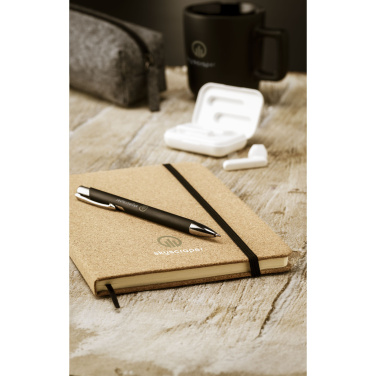 Logo trade business gift photo of: CorkNote A5 Paper notebook