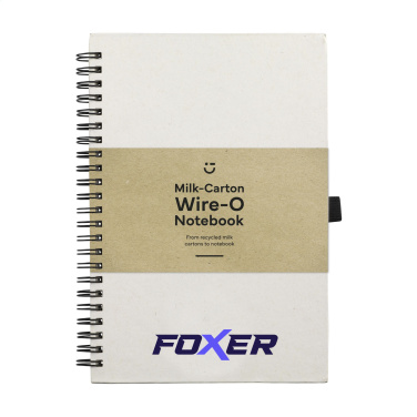 Logotrade promotional gift image of: Milk-Carton Wire-O Paper Notebook A5