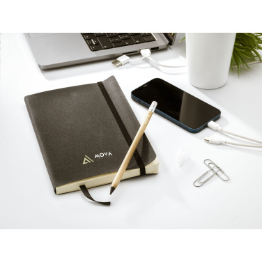 Logo trade promotional items picture of: Monti Recycled Leather - Paper Notebook A5