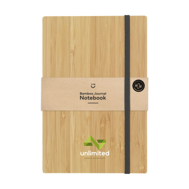 Logotrade promotional merchandise picture of: Bamboo Journal Naked Spine Paper Notebook A5