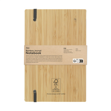 Logo trade promotional giveaway photo of: Bamboo Journal Naked Spine Paper Notebook A5