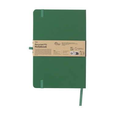 Logo trade promotional gifts image of: Recycled GRS PU Paper Notebook A5