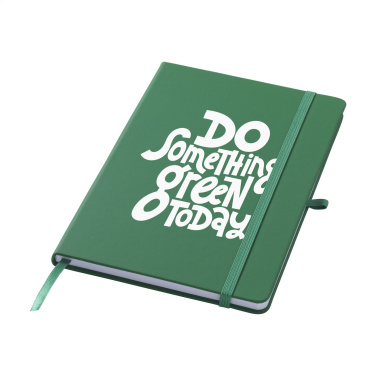 Logo trade promotional merchandise image of: Recycled GRS PU Paper Notebook A5