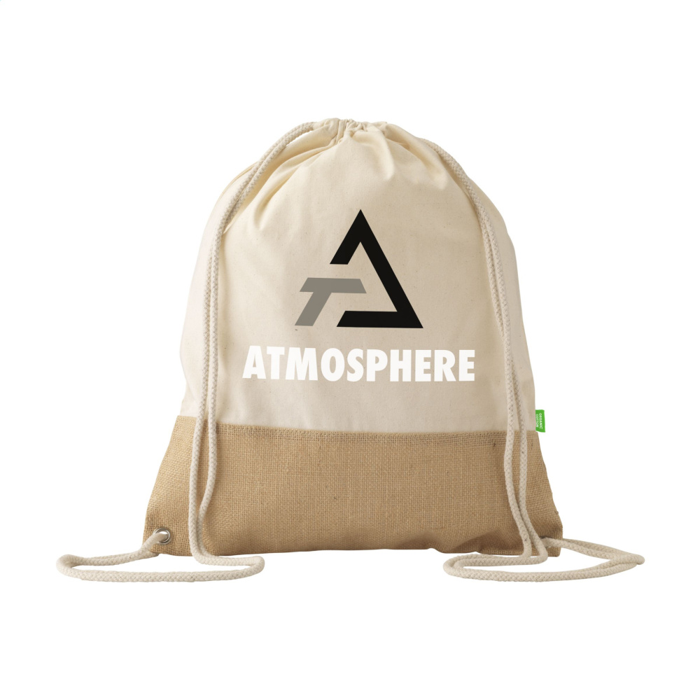 Logotrade promotional item picture of: Combi Organic Backpack (160 g/m²)