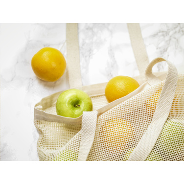 Logotrade business gift image of: Natura Organic Mesh Shopper (180 g/m²) shopping bag
