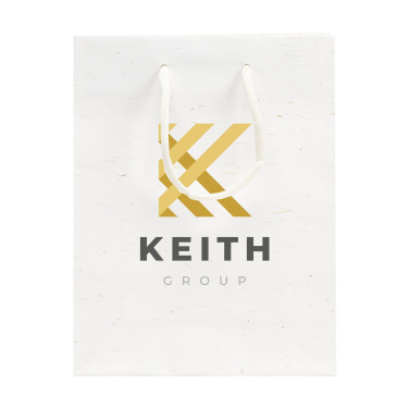 Logo trade promotional gift photo of: Leaf It Bag recycled with straw fibres (180 g/m²) S