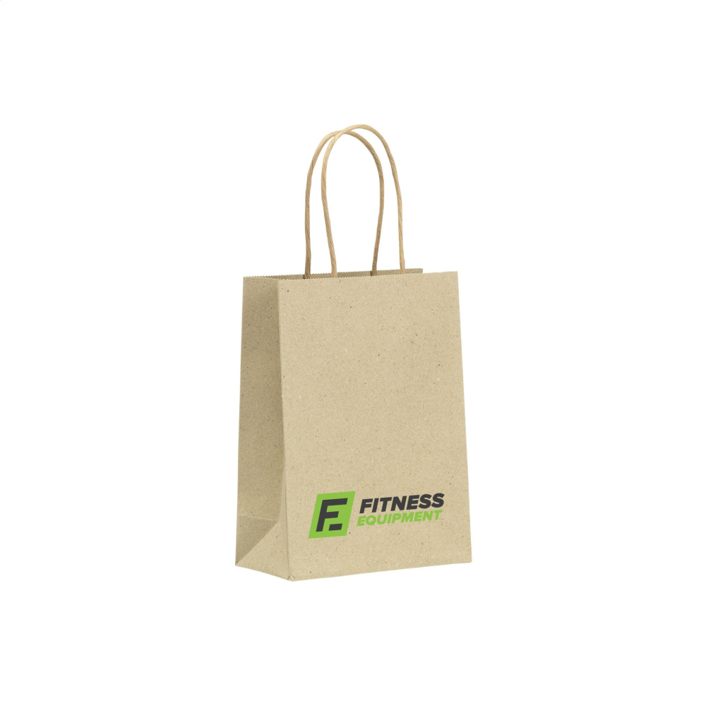 Logo trade corporate gift photo of: Leaf It Bag recycled grass paper (120 g/m²) S