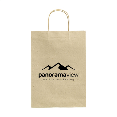 Logotrade corporate gift image of: Leaf It Bag recycled grass paper (120 g/m²) L