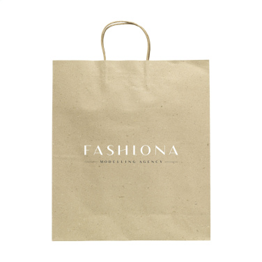 Logo trade promotional giveaway photo of: Leaf It Bag recycled grass paper (120 g/m²) XL