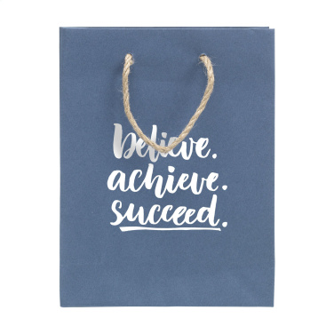 Logo trade promotional giveaways picture of: Leaf It Bag recycled with jeans fibres (180 g/m²) S