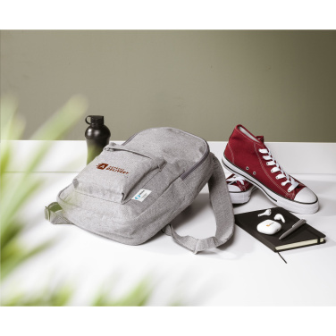 Logo trade promotional giveaways image of: Wolkat Agadir Recycled Textile Backpack