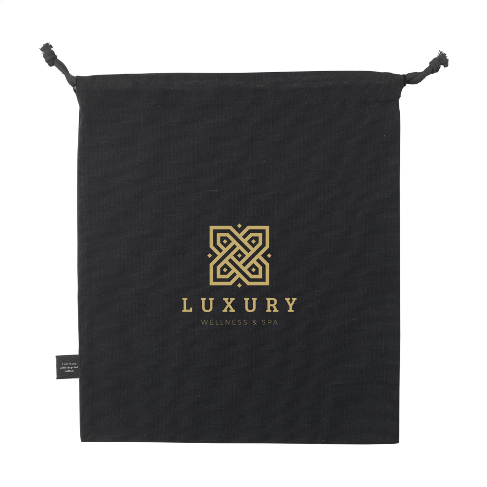 Logo trade business gifts image of: Gift Pouch GRS Recycled Cotton (150 g/m²) M