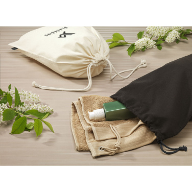 Logo trade promotional item photo of: Gift Pouch GRS Recycled Cotton (150 g/m²) L