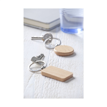 Logotrade advertising products photo of: WoodKey Circle keychain