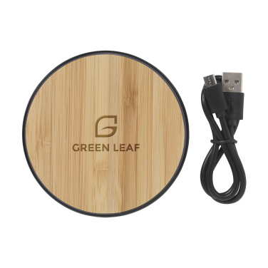 Logotrade corporate gift picture of: Bamboo 10W Wireless Charger wireless fast charger
