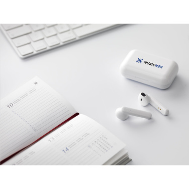 Logo trade promotional merchandise picture of: Sensi TWS Wireless Earbuds in Charging Case