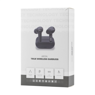 Logo trade promotional merchandise photo of: Aron TWS Wireless Earbuds in Charging Case