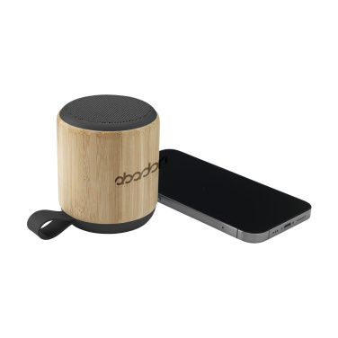 Logo trade promotional item photo of: Timor Bamboo Wireless Speaker