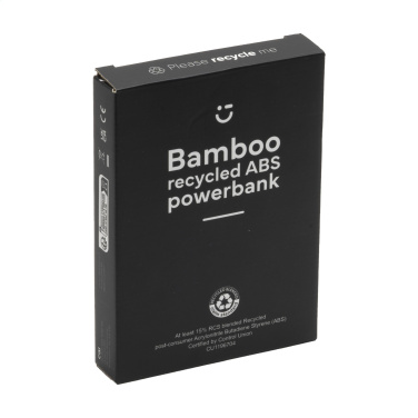 Logotrade promotional merchandise picture of: Boru Bamboo RCS Recycled ABS Powerbank Wireless Charger