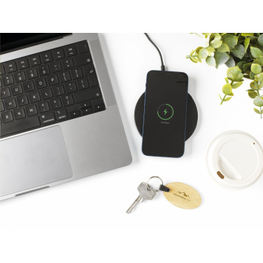 Logotrade promotional gift image of: Tecco GRS Recycled Alu 15W Wireless Charger