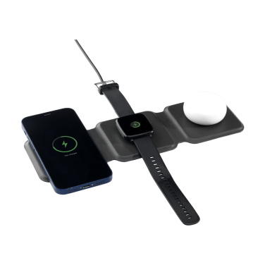 Logo trade promotional item photo of: TriCharge RCS  Recycled PU Wireless Charger