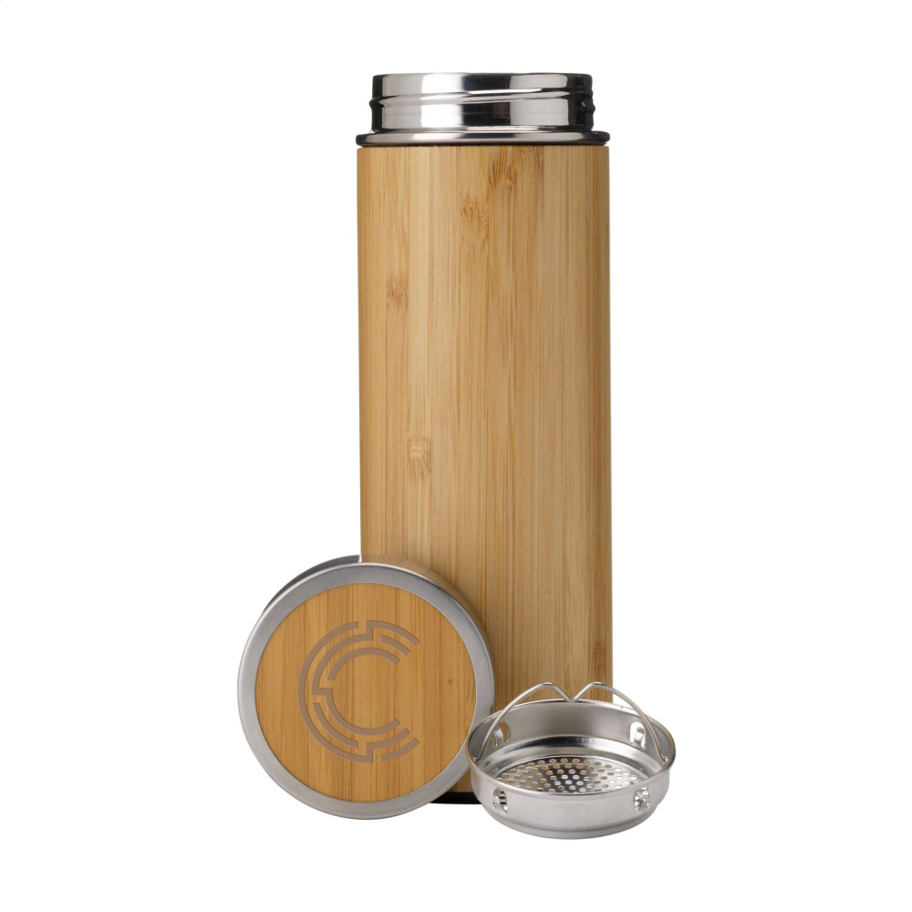 Logotrade promotional merchandise picture of: Osaka 360 ml bamboo thermo bottle/thermo cup