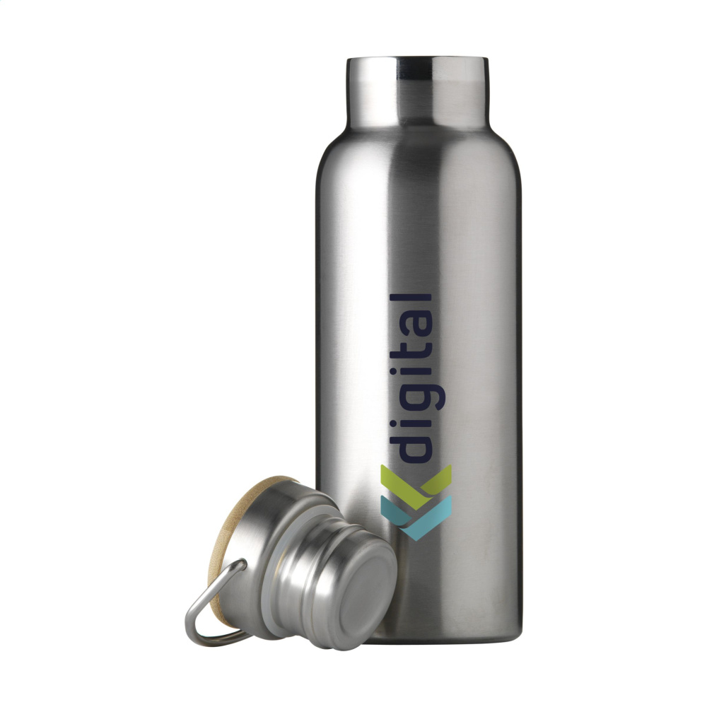 Logo trade promotional merchandise picture of: Nordvik RCS Recycled Steel 500 ml drinking bottle