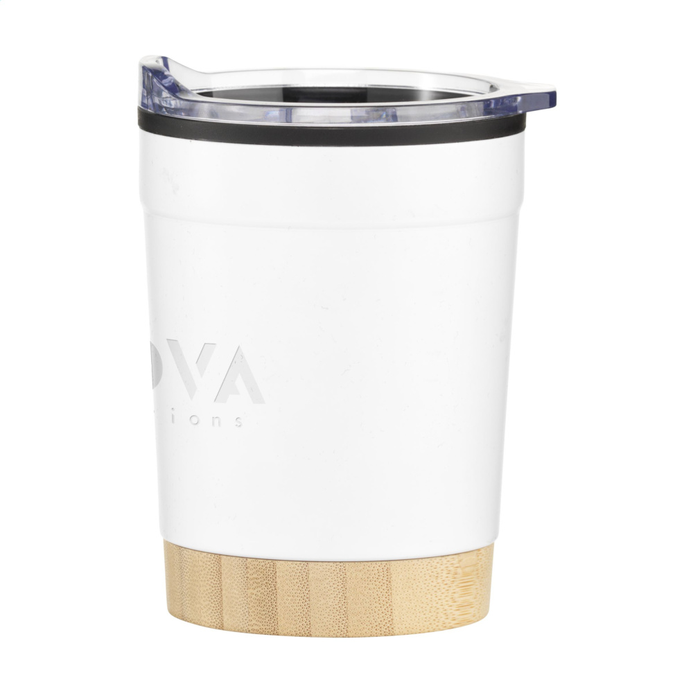Logo trade corporate gifts picture of: Kobe Bamboo RCS Recycled Steel 350 ml coffee cup