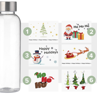 Logo trade promotional item photo of: Senga GRS RPET Bottle 500 ml X-Mas