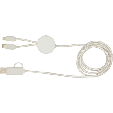 Logotrade promotional product image of: Citala 5-in-1 recycled plastic 150 cm data sync and 27W fast charge cable