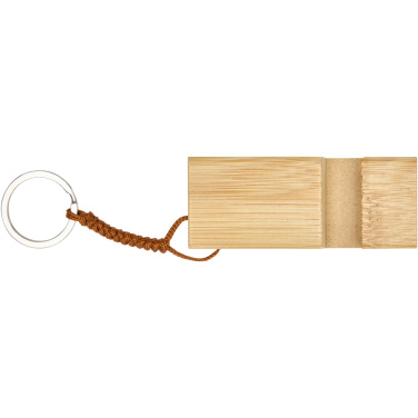 Logo trade corporate gift photo of: Bosona bamboo phone holder with keychain