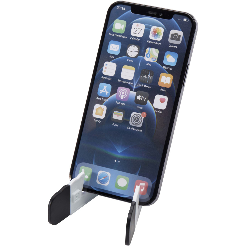 Logotrade promotional giveaway image of: Buna recycled plastic foldable tablet and phone stand