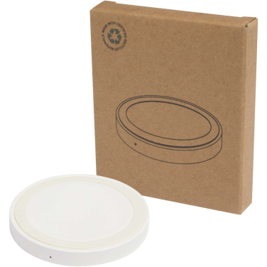 Logo trade advertising products image of: Freal 15W recycled plastic wireless charging pad