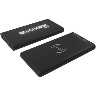 Logotrade business gifts photo of: SCX.design P40 10.000 mAh light-up wireless rubber power bank