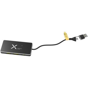 Logotrade promotional item picture of: SCX.design H20 8-in-1 USB hub with dual input and 6-ports