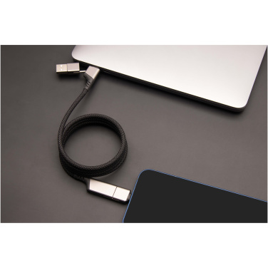 Logotrade promotional merchandise image of: SCX.design C52 100W 4-in-1 rPET magnetic ultra fast charging cable 