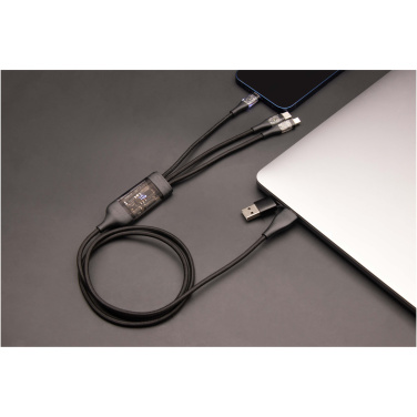 Logo trade promotional merchandise picture of: SCX.design C50 5-in-1 fast charging 100W/5A cable with digital display