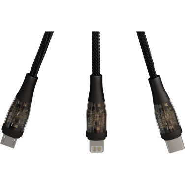 Logo trade promotional products picture of: SCX.design C50 5-in-1 fast charging 100W/5A cable with digital display